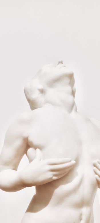 sculpture, aesthetics, white Wallpaper 1440x3200