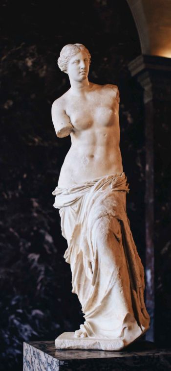 Обои 1125x2436 Венера Милосская, статуя, скульптура