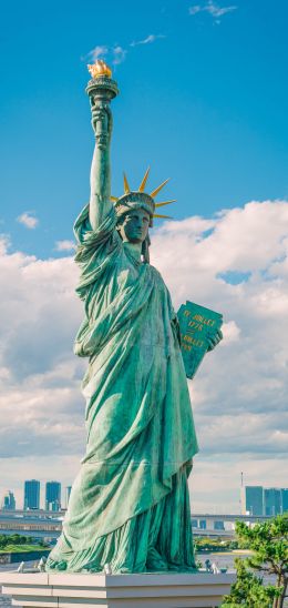 Обои 1080x2280 Статуя Свободы, статуя, Нью-Йорк