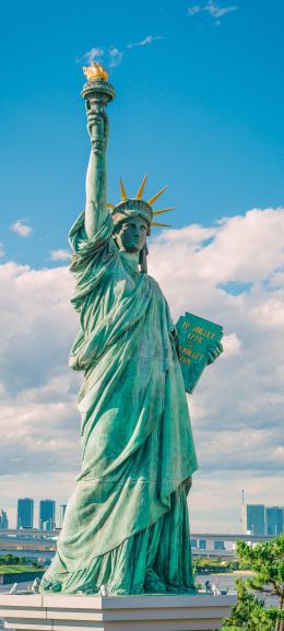 Statue of Liberty, statue, New York Wallpaper 1080x2400