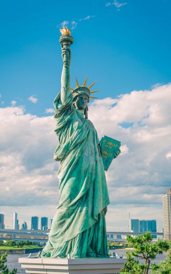 Обои 800x1280 Статуя Свободы, статуя, Нью-Йорк