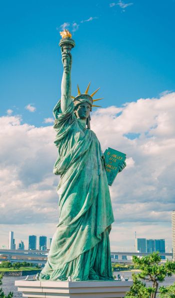 Обои 600x1024 Статуя Свободы, статуя, Нью-Йорк