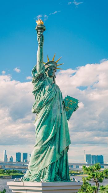 Обои 640x1136 Статуя Свободы, статуя, Нью-Йорк