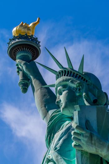 Statue of Liberty, statue, New York Wallpaper 640x960