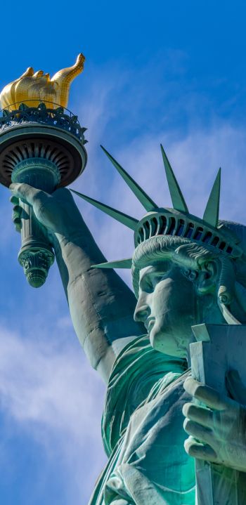 Обои 1440x2960 Статуя Свободы, статуя, Нью-Йорк