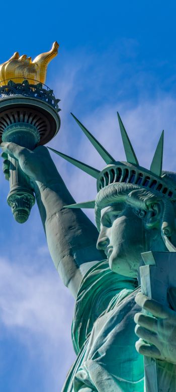 Statue of Liberty, statue, New York Wallpaper 1080x2400