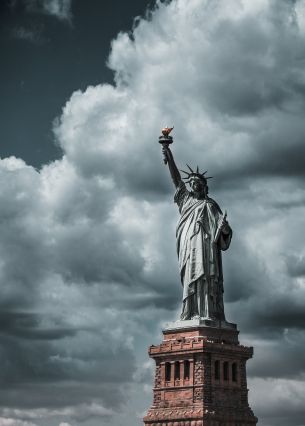 Statue of Liberty, statue, New York Wallpaper 3147x4404