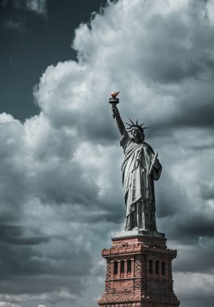 Statue of Liberty, statue, New York Wallpaper 1640x2360