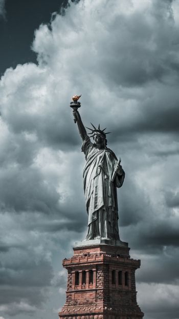 Statue of Liberty, statue, New York Wallpaper 750x1334