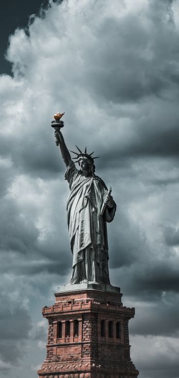 Обои 1080x2280 Статуя Свободы, статуя, Нью-Йорк