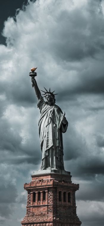 Обои 1080x2340 Статуя Свободы, статуя, Нью-Йорк