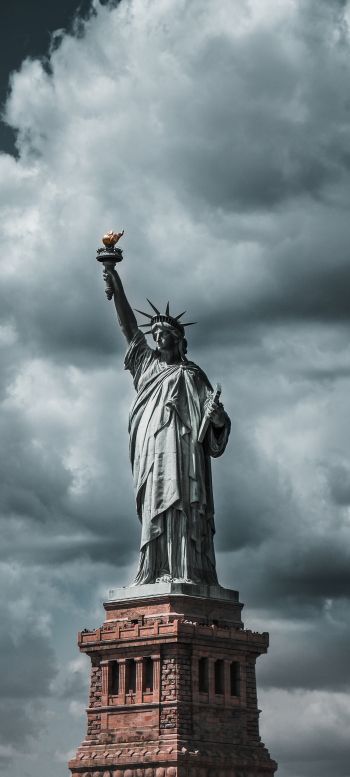 Statue of Liberty, statue, New York Wallpaper 1080x2400
