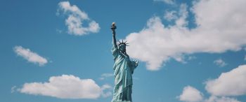 Обои 3440x1440 Статуя Свободы, статуя, Нью-Йорк