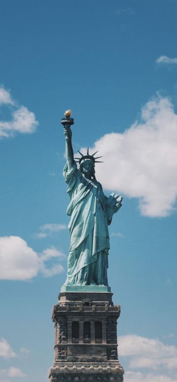 Обои 1284x2778 Статуя Свободы, статуя, Нью-Йорк
