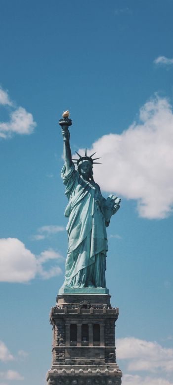 Statue of Liberty, statue, New York Wallpaper 1440x3200