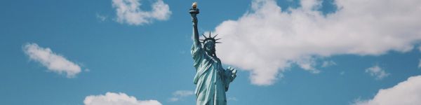 Statue of Liberty, statue, New York Wallpaper 1590x400