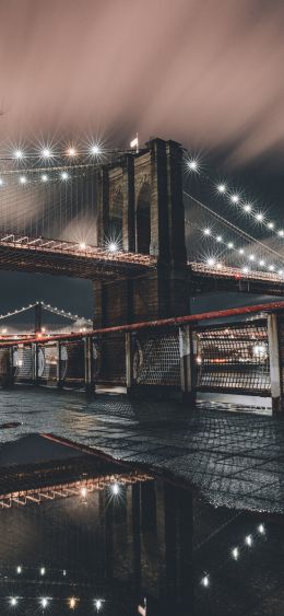 Manhattan Bridge, Manhattan, New York Wallpaper 1080x2340