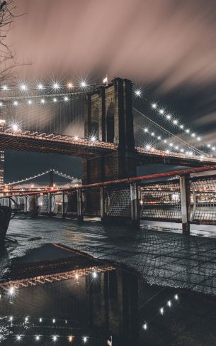 Manhattan Bridge, Manhattan, New York Wallpaper 1752x2800