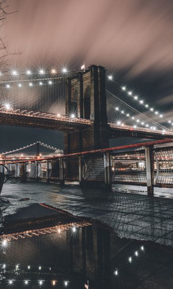 Manhattan Bridge, Manhattan, New York Wallpaper 1200x2000