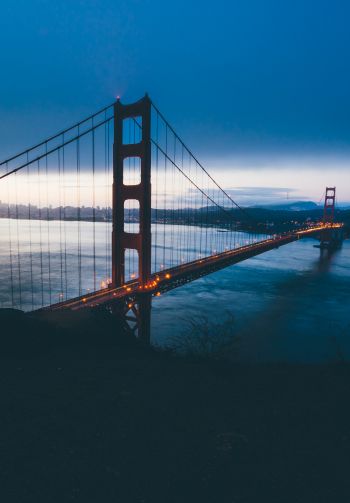 Обои 1640x2360 Мост Золотые Ворота, Сан-Франциско, США