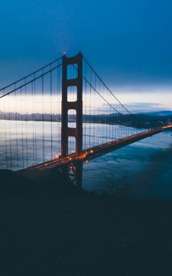 Обои 1600x2560 Мост Золотые Ворота, Сан-Франциско, США