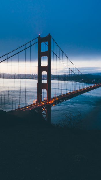 Обои 640x1136 Мост Золотые Ворота, Сан-Франциско, США