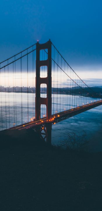 Обои 1080x2220 Мост Золотые Ворота, Сан-Франциско, США