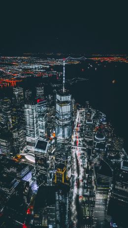 New York, USA, bird's eye view Wallpaper 640x1136