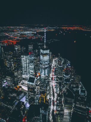 New York, USA, bird's eye view Wallpaper 1668x2224