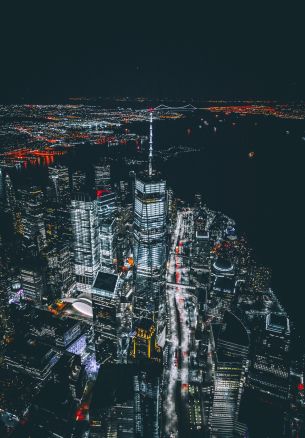 New York, USA, bird's eye view Wallpaper 1640x2360