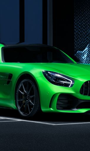 Mercedes, sports car, green Wallpaper 1200x2000