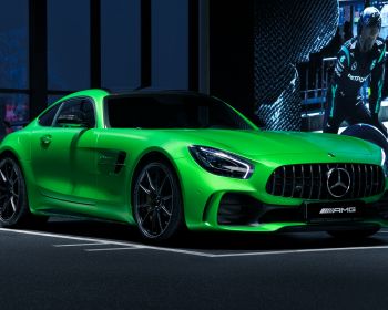 Mercedes, sports car, green Wallpaper 1280x1024