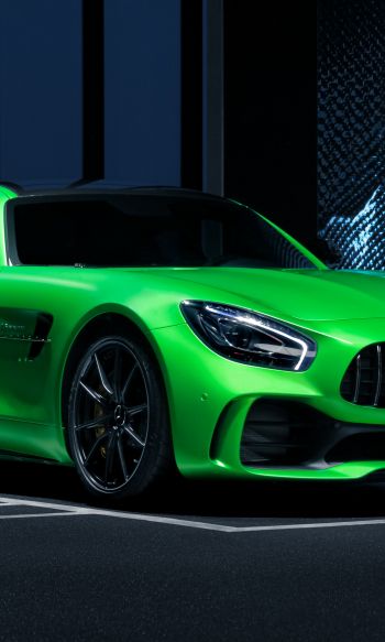 Mercedes, sports car, green Wallpaper 1200x2000