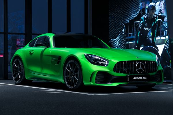 Mercedes, sports car, green Wallpaper 5184x3456