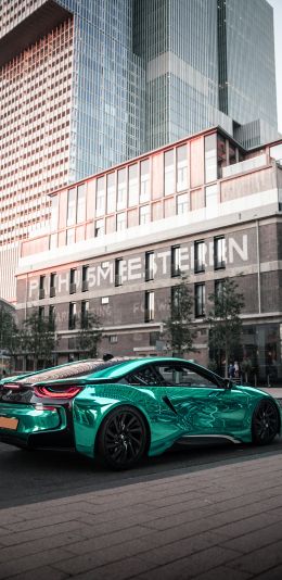 BMW i8, sports car Wallpaper 1080x2220