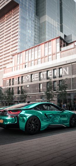 BMW i8, sports car Wallpaper 1080x2340