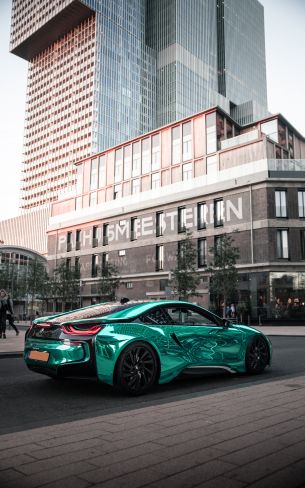 BMW i8, sports car Wallpaper 800x1280