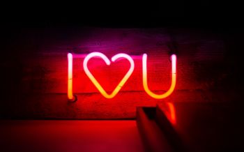 Valentine's day, neon, heart Wallpaper 2560x1600