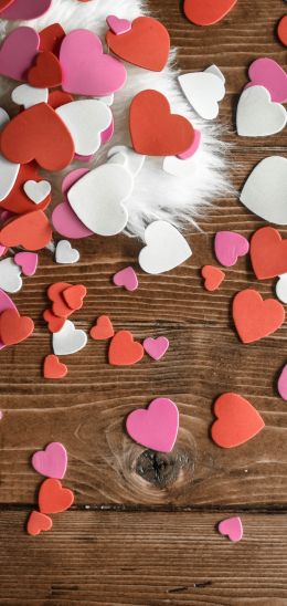 Valentine's day, hearts Wallpaper 1080x2280