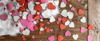 Valentine's day, hearts Wallpaper 3440x1440