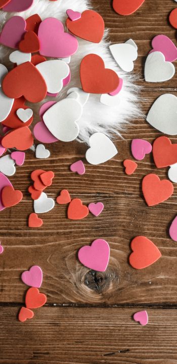 Valentine's day, hearts Wallpaper 1440x2960