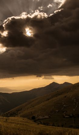 landscape, mountains, sunlight Wallpaper 600x1024