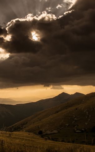 landscape, mountains, sunlight Wallpaper 800x1280