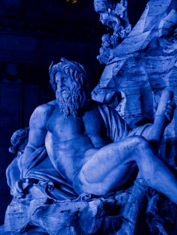 Обои 1668x2224 скульптура, синий