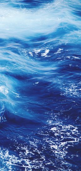 sea, waves, blue Wallpaper 1440x3040