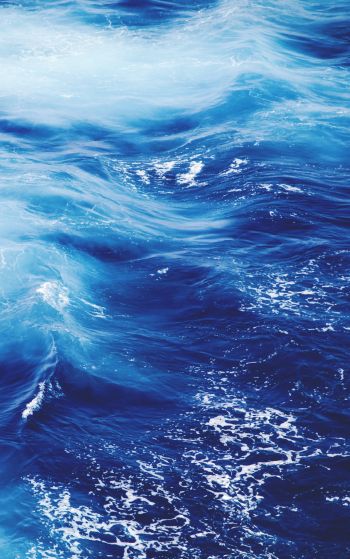 sea, waves, blue Wallpaper 1752x2800
