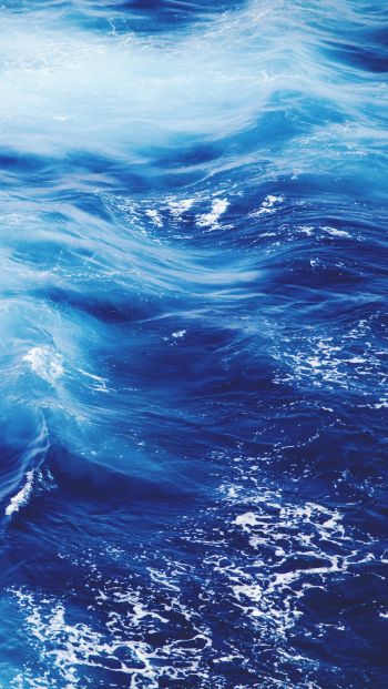 Обои 640x1136 море, волны, синий