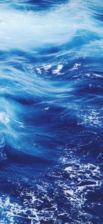 sea, waves, blue Wallpaper 1170x2532