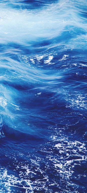 sea, waves, blue Wallpaper 1080x2400