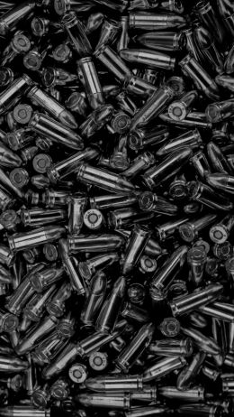 bullet, ammunition, black Wallpaper 750x1334